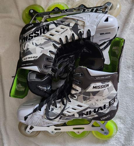 Mission Inhaler WM02 Inline Skates Wide Width Size 10 (Used)