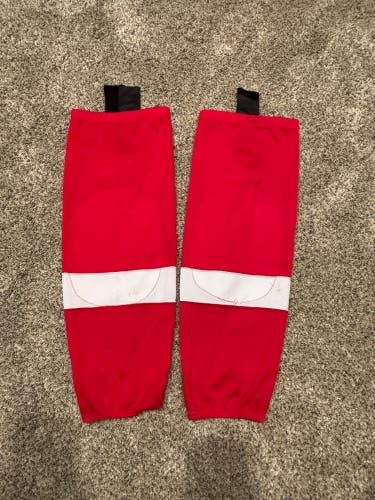 Red and White Junior Socks 24”  (Used)