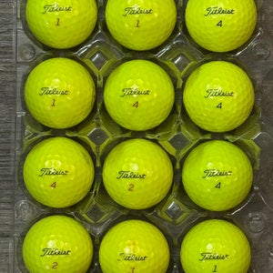 12 Titleist Pro V1x / AVX Yellow Golf Balls - Mostly 5A Mint Condition