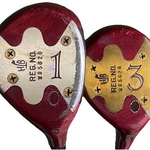 PowerBilt HB Persimmon Wood Set Reg W85620 1w,3w RH Ladies Steel HC's Good Grips