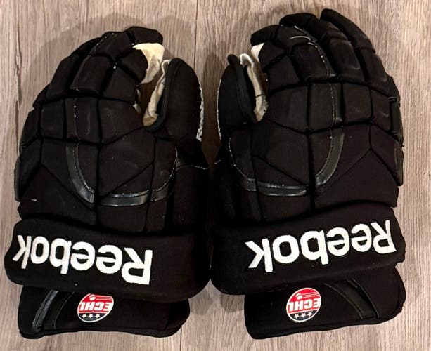 ECHL Reebok 11K Gloves 14" Pro Stock (Used)