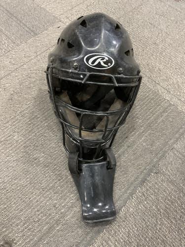 Used Rawlings CATCHERS HELMET Catchers Helmet w/Mask Black XS 11614-S000227476