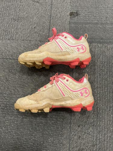 Used Under Armour SOFTBALL CLEATS BB/SB Cleats Pink Junior 01 11614-S000227464