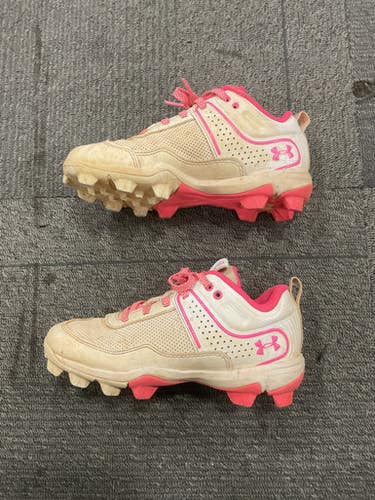 Used Under Armour SOFTBALL CLEATS BB/SB Cleats Pink Junior 02 11614-S000227463
