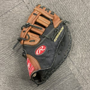 Used Rawlings RENEGADE R115FB BB/SB First Base RH Throw Black 11 1/2" 11614-S000227460