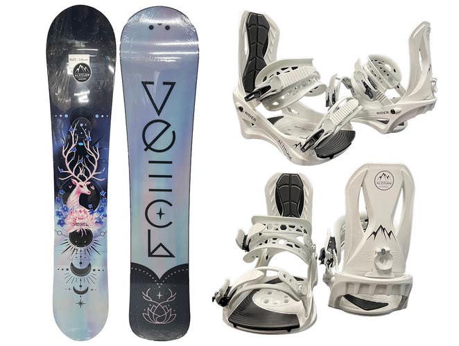 VE "OH DEER" TWIN TIP 142CM SNOWBOARD + ALTITUDE RIDER BINDINGS S/M 6.5-9.5