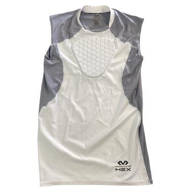 Used McDavid PADDED SHIRT Catchers Chest Protector White Junior 11760-S000085557