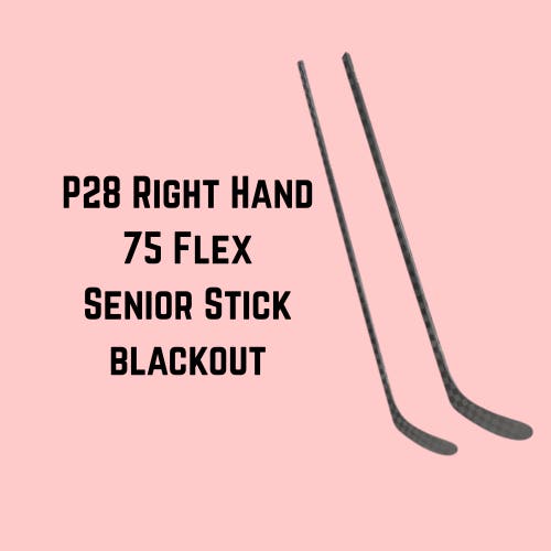 Senior Extra Lite Right Handed Hockey Stick P28 75 Flex Pro Stock (New)