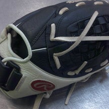 Used Rawlings SHUT OUT BB/SB Glove RH Throw Black 12" 11339-S000197372