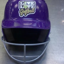 Used Easton ALPHA Batting Helmet w/Mask Purple MD 11339-S000197371