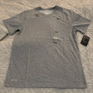 The Nike Tee Dri Fit Short Sleeve Shirt Adult Medium Gray New with Tags