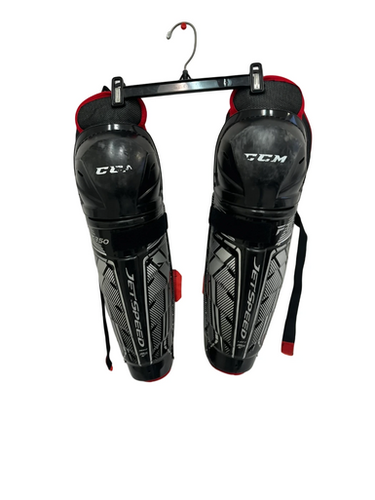 Used CCM JETSPEED FT350 Senior Shin Guards Black 15" 11692-S000144957