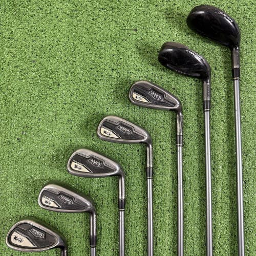 Adams Idea V4 Hybrid Iron Set 4H 6H 7-PW SW Bassara 55g Senior Lite Flex
