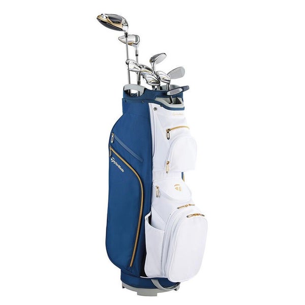 Taylor Made Kalea Gold Complete Set (Blue/White, Ladies, 10pc, Cart Bag, LEFT)
