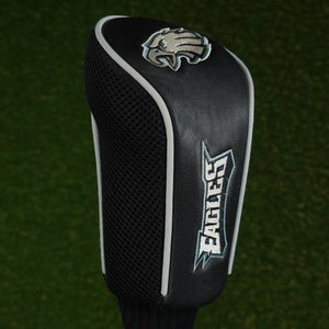 PHILADELPHIA EAGLES X FAIRWAY WOOD HEADCOVER SOCK NFL FOOTBALL BLACK / WHITE