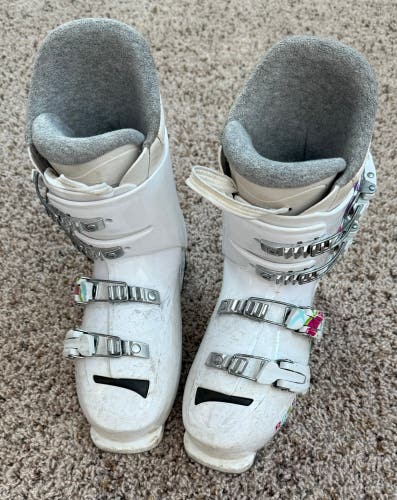Mondo 24 & 24.5 Kid's Rossignol Fun Girl All Mountain Ski Boots Soft Flex (Used)