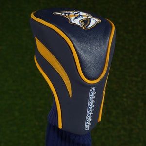 NASHVILLE PREDATORS X FAIRWAY WOOD HEADCOVER SOCK NHL HOCKEY BLUE / ORANGE