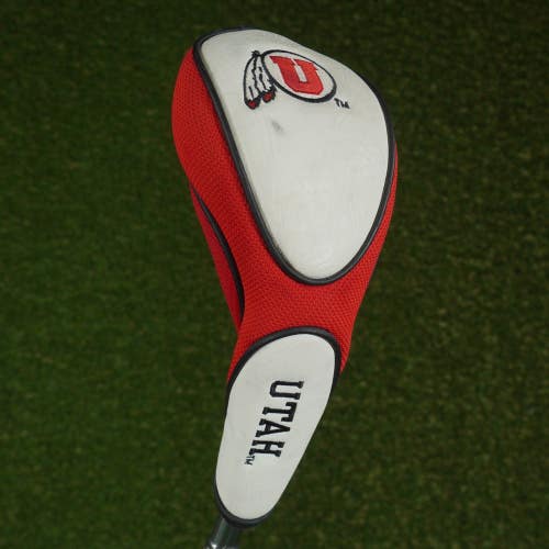 UTAH UTES 3 FAIRWAY WOOD 3W HEADCOVER UNIVERSITY OF UTAH ZIPPERED RED / WHITE