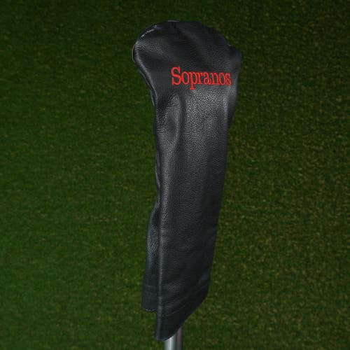 WINSTON COLLECTION "SOPRANOS" FAIRWAY WOOD HEADCOVER BLACK ~ LOOK!!