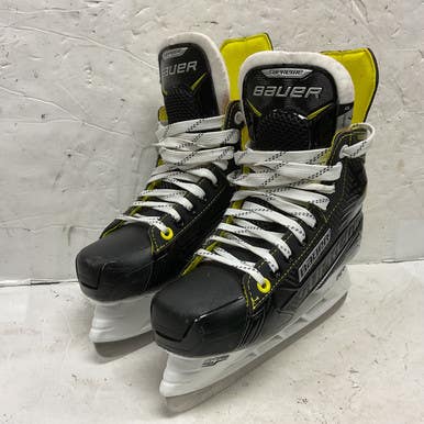 Used Bauer SUPREME S35 Junior Hockey Skate White/Black/Yellow Junior 04 11855-S000196710
