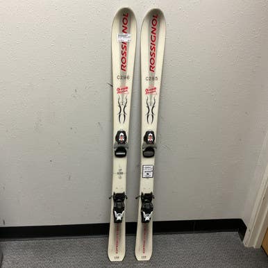 Used Rossignol CASADE MOUNTAIN Boys DH Ski/Binding White 130 cm 11855-S000196693
