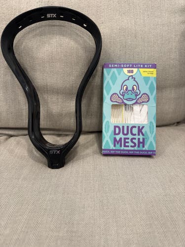 STX Hammer 1K Unstrung Head used for wall ball with Duck Mesh stringing kit