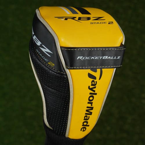 TAYLORMADE RBZ STAGE 2 FAIRWAY WOOD HEADCOVER BLACK / YELLOW SOCK CHANGEABLE #'S
