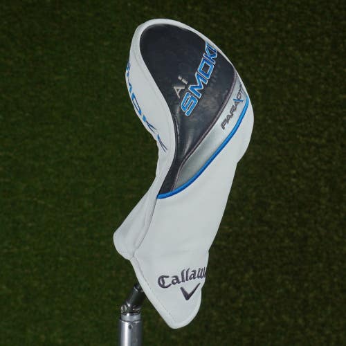 CALLAWAY AI SMOKE PARADYM FAIRWAY WOOD HEADCOVER WHITE/BLACK/BLUE CHANGEABLE #'S
