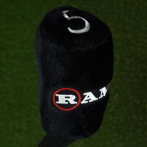 RAM 5 FAIRWAY WOOD 5W HEADCOVER FLUFFY SOCK BLACK ~ LOOK!!