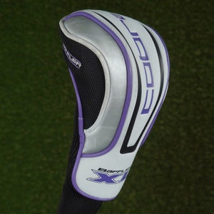 COBRA BAFFLER XL 3 FAIRWAY WOOD 3W HEADCOVER SOCK WOMEN'S LADIES WHITE / PURPLE