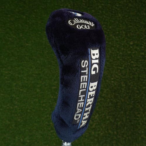 CALLAWAY BIG BERTHA STEELHEAD 7 FAIRWAY WOOD 7W HEADCOVER SOCK BLUE ~ VINTAGE!!