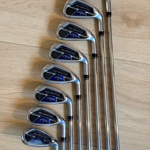 Callaway Big Bertha B21 Right Handed Iron Set Regular Flex (8 Clubs) #4 - #9, PW, LW Steel Shaft