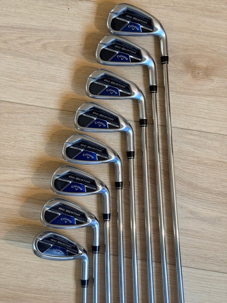 Callaway Big Bertha B21 Right Handed Iron Set Regular Flex (8 Clubs) #4 - #9, PW, LW Steel Shaft