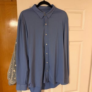 RHONE Casual Button Down Shirt in Blue XL Shirt (Used)