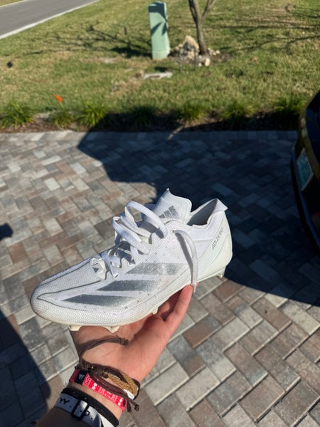 men’s white adizero football cleats