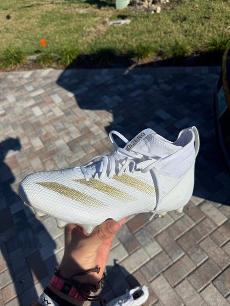 men’s white adizero football cleats new