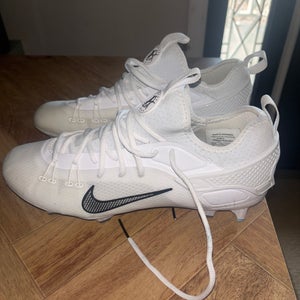 White Men's Size M 11.0 (W 12.0) Adult Nike Huarache 9 Elite Low Low Top (Used)