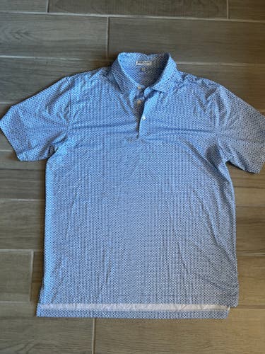 Peter Millar Polo (Size L) with Taylormade Logo on Sleeve