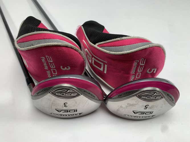 Adams Idea A3 OS 3 & 5 Fairway Wood Set 15* 18* Grafalloy Idea Ladies RH HC