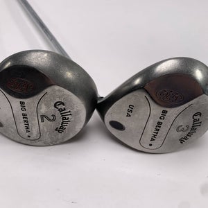 Callaway S2H2 Big Bertha 2 & 3 Fairway Wood Set 13* 15* Memphis "10" Mens RH