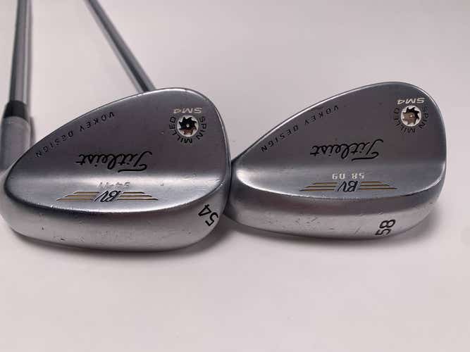 Titleist Vokey Spin Milled SM4 Chrome Wedge Set 54* 11 | 58* 9 Wedge Mens RH