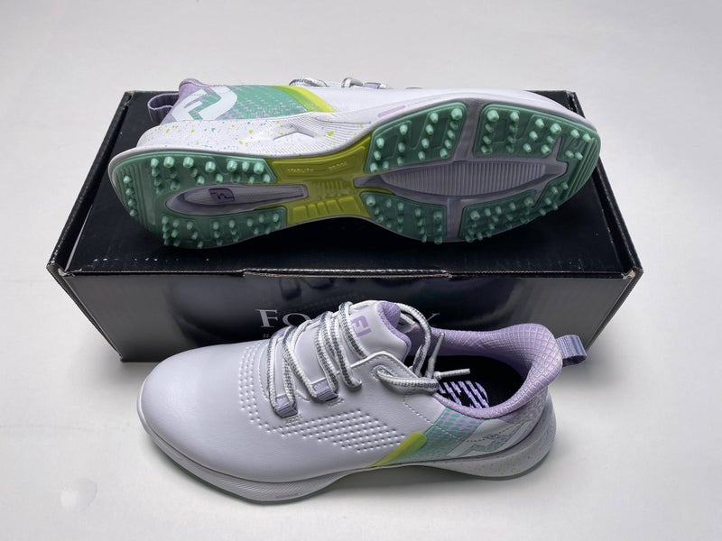 FootJoy FJ Fuel Golf Shoes White Green Pink Women's SZ 8 (90684)