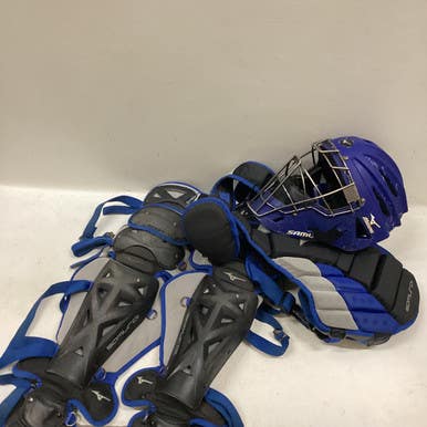 Used Mizuno SAMURAI ADULT W/HELMET Catchers Equipment Other Royal Blue Adult 11725-S000493147