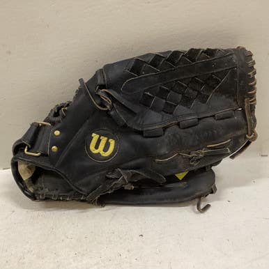 Used Wilson A1761 BB/SB Glove RH Throw Black 14" 11725-S000493237