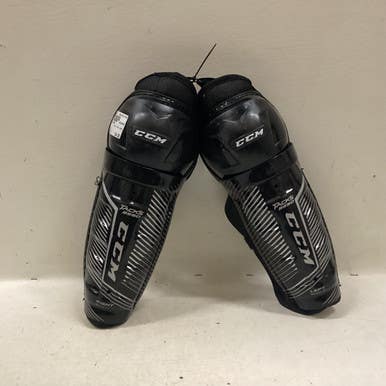 Used CCM TACKS 9550 Senior Shin Guards Black 10" 11725-S000493334
