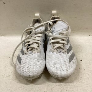 Used Adidas LAX Cleats Boys White And Silver Junior 02 11725-S000494614