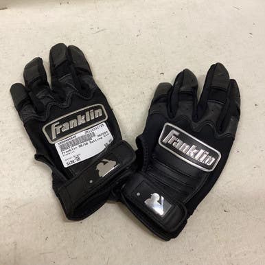 Used Franklin BB/SB Batting Gloves Black Senior 11725-S000494649