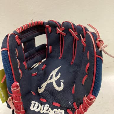 Used Wilson A02RV16ATL BB/SB Glove T-ball Navy Blue 10" 11725-S000494690