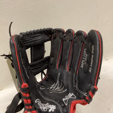 Used Rawlings MPL110FL BB/SB Glove RH Throw Black And Red 11" 11725-S000495096
