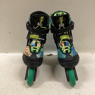 Used RAIDER K2SKATES SPLASH Junior Rec Fitness Skates Green Adjustable 11725-S000494357